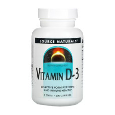 Source Naturals Vitamin D-3 2000 IU - 200 caps