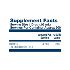 Solaray Vitamin D-3 25mcg - 14.8 ml