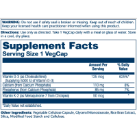 Solaray Vitamin D-3 & K-2 - 120 vcaps