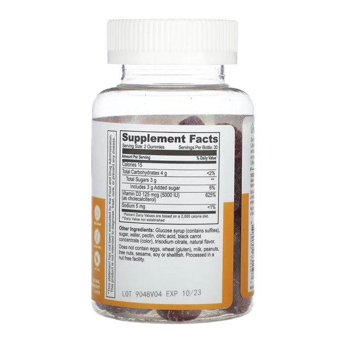 Lifeable Vitamin D 5,000 IU Adult - 60 gummies