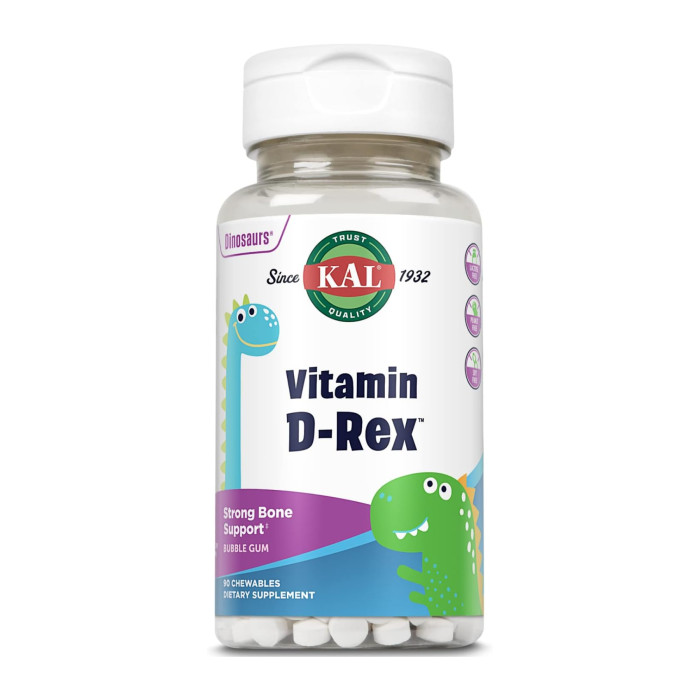 KAL Vitamin D-Rex 10mcg - 90 сhewable Bubble Gum