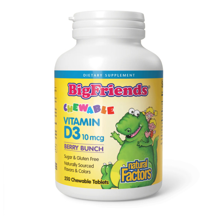 Natural Factors Vitamin D3 10 mcg (400 IU) - 250 tabs Berry Bunch