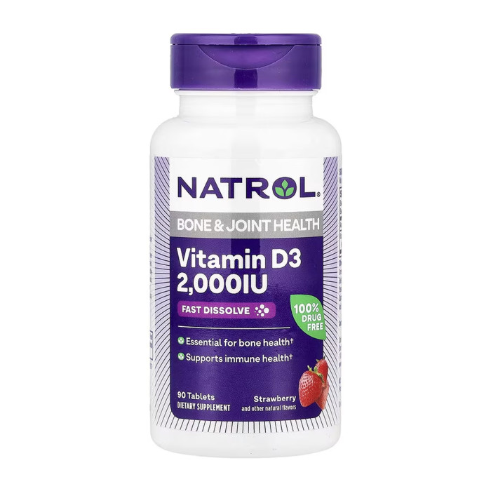 NATROL Vitamin D3 2,000 IU Fast Dissolve - 90 tabs