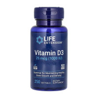 Life Extension Vitamin D3 25 mcg (1000 IU) - 250 softgels