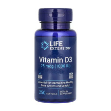 Life Extension Vitamin D3 25 mcg (1000 IU) - 250 softgels