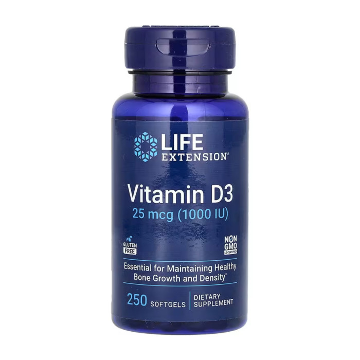 Life Extension Vitamin D3 25 mcg (1000 IU) - 250 softgels