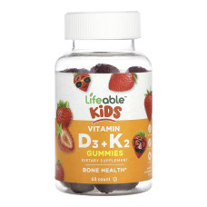 Lifeable Vitamin D3 + K2 Kids - 60 gummies