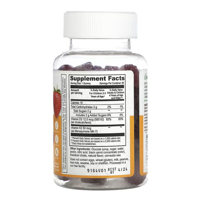 Lifeable Vitamin D3 + K2 Kids - 60 gummies