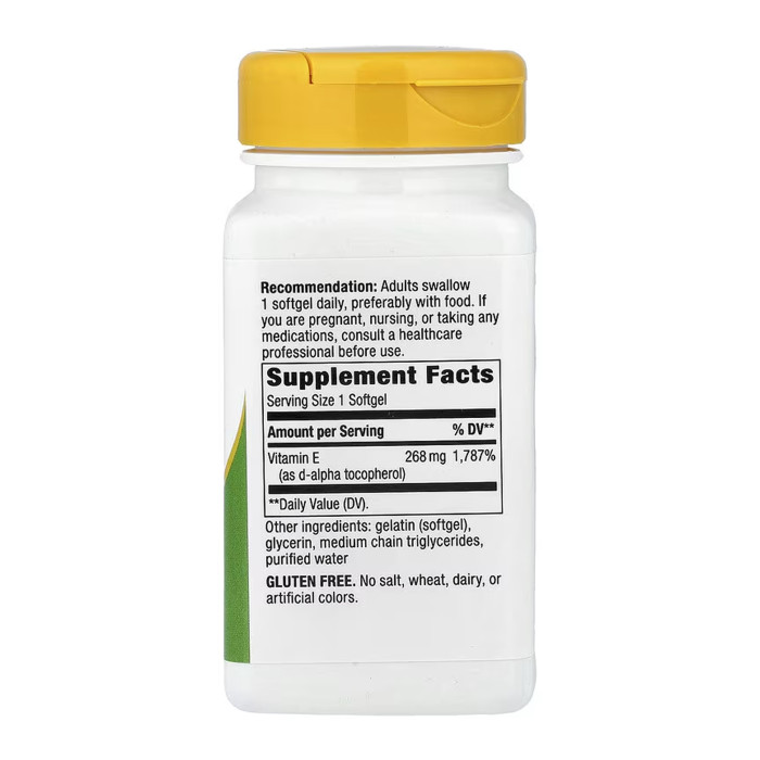 Nature's Way Vitamin E D-Alpha Tocopherol - 100 Softgels