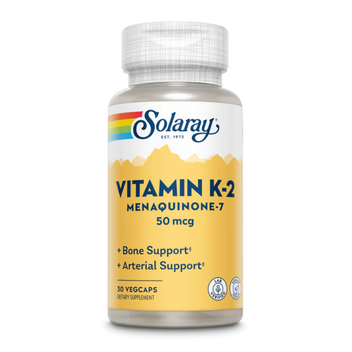Solaray Vitamin K-2 MK-7 50mcg - 30 vcaps