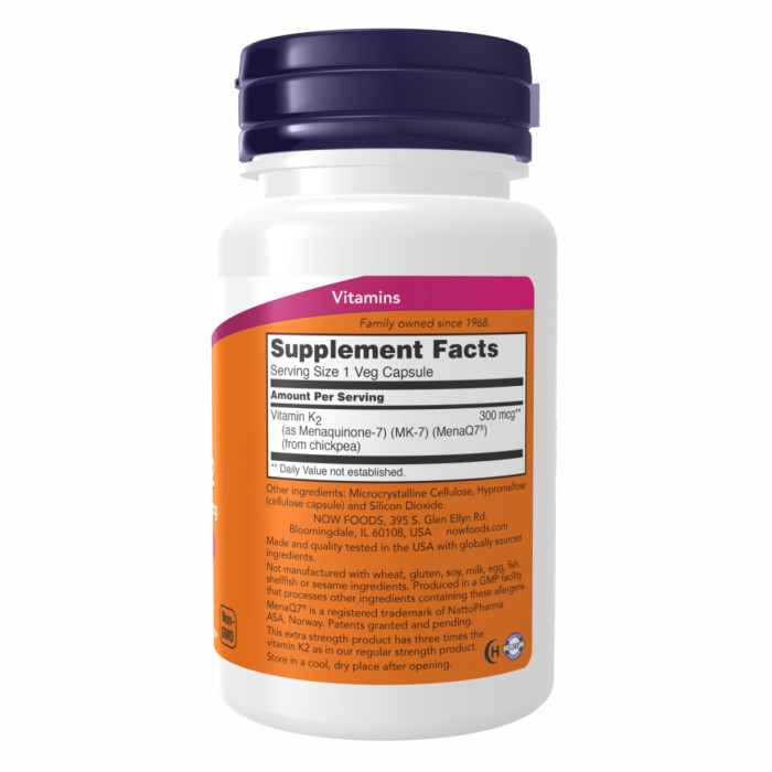 Now Foods Vitamin K2 (MK-7) 300mcg - 60 vcaps