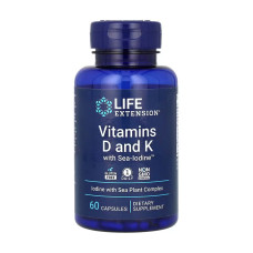 Life Extension Vitamins D and K with Sea-Iodine™ - 60 caps