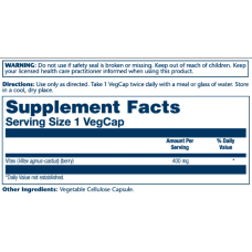 Solaray Vitex Berry Extract 400mg - 100 vcaps
