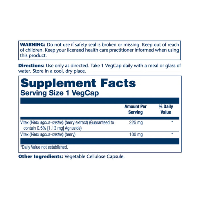 Solaray Vitex Chaste Berry Extract 225mg - 60 vcaps