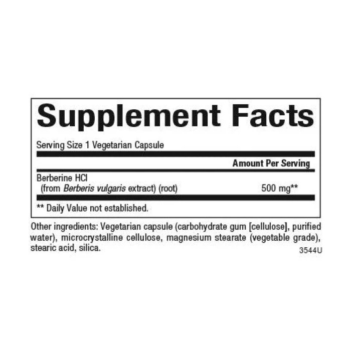 Natural Factors WellBetX Berberine 500mg - 60 vcaps