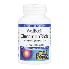 Natural Factors WellBetX CinnamonRich 150mg - 60 caps