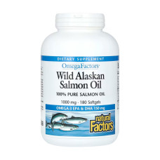 Natural Factors Wild Alaskan Salmon Oil 1000mg - 180 softgels