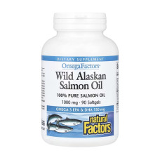 Natural Factors Wild Alaskan Salmon Oil 1000mg - 90 softgels