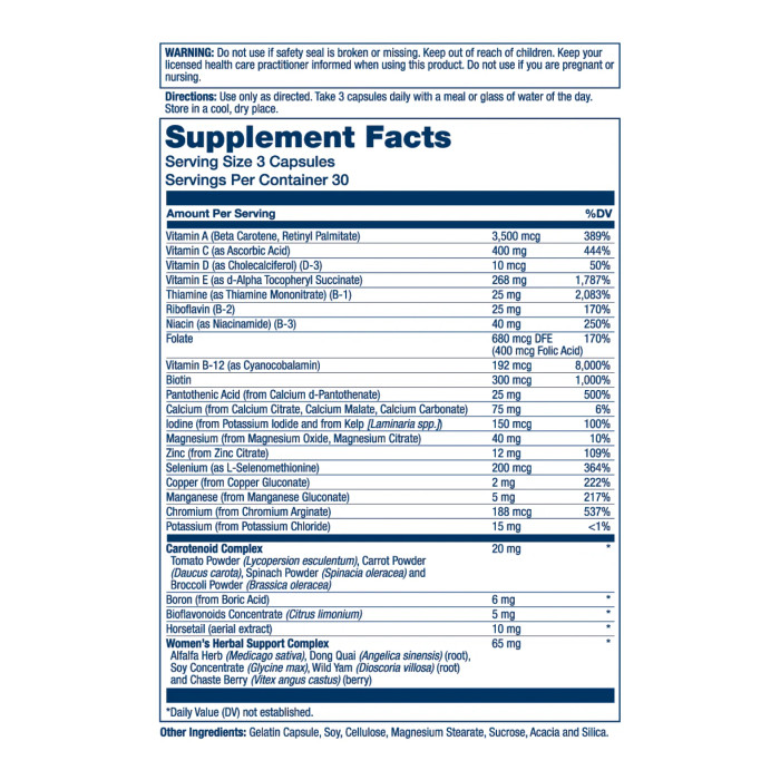 Solaray Women's Golden Multi-Vitamin - 90 vcaps