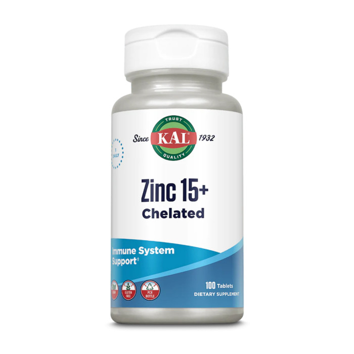 KAL Zinc 15+ Chelated - 100 tabs