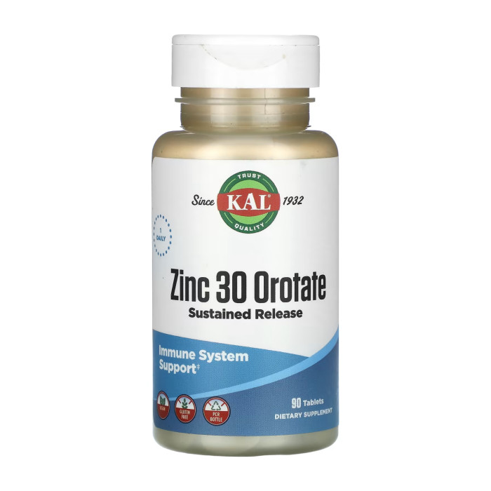 KAL Zinc 30 Orotate Sustained Release - 90 tabs