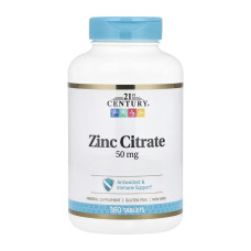 21st Century Zinc Citrate 50 mg - 360 tabs