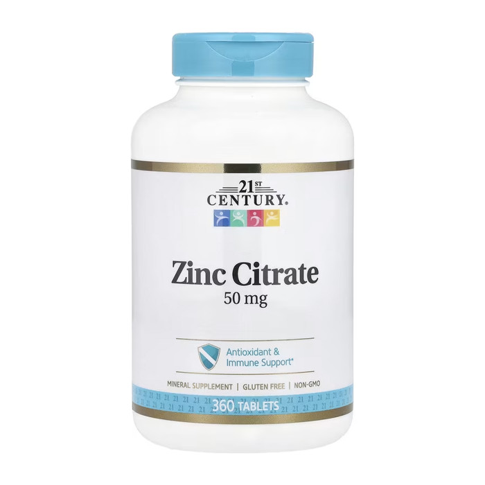 21st Century Zinc Citrate 50 mg - 360 tabs