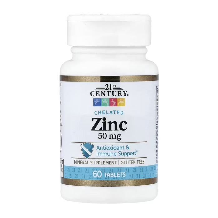 21st Century Zinc Chelated 50 mg - 60 tabs