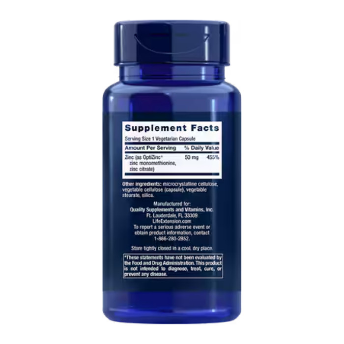 Life Extension Zinc Caps 50mg - 90 veg caps