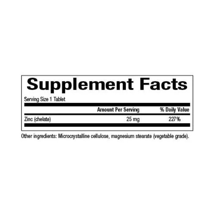 Natural Factors Zinc Chelate 25mg - 90 tabs