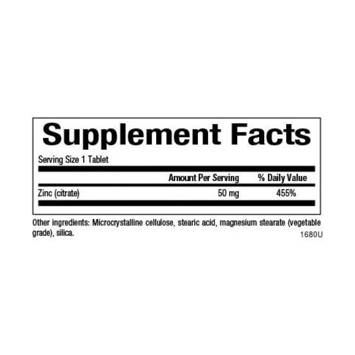 Natural Factors Zinc Citrate 50mg - 90 tabs