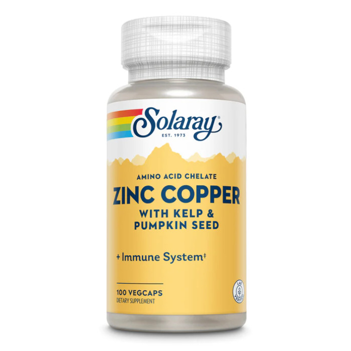 Solaray Zinc Copper - 100 vcaps