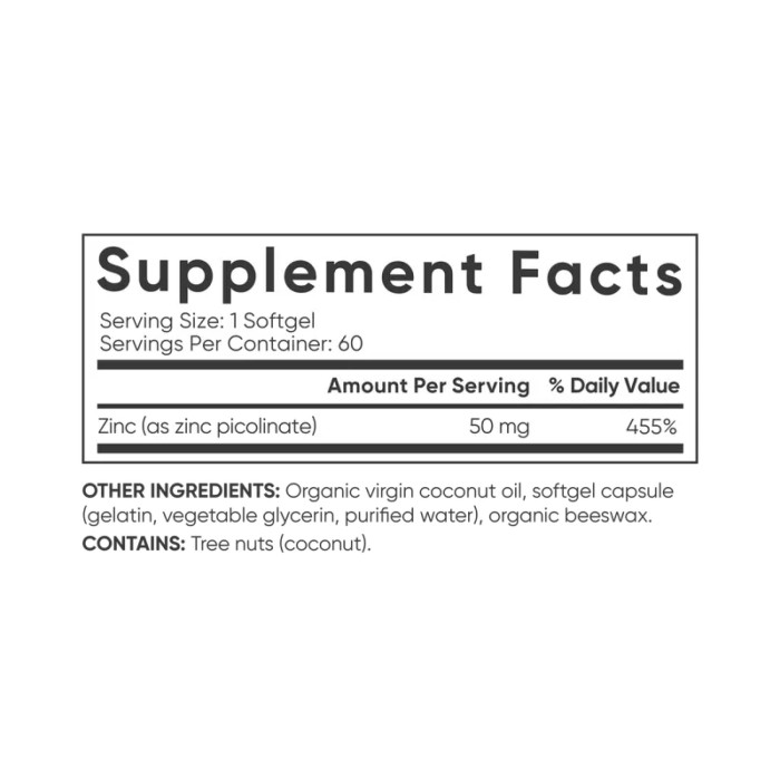 Sport Research Zinc Picolinate 30mg - 90 softgels