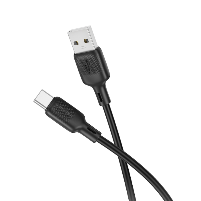 Кабель BOROFONE BX113 Lenny silicone charging data cable Type-C(L=2M) Black