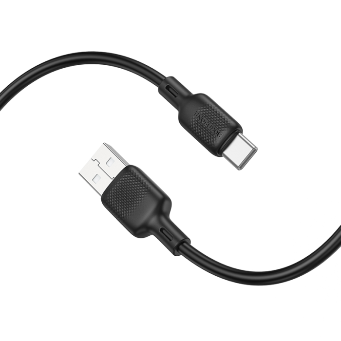 Кабель BOROFONE BX113 Lenny silicone charging data cable Type-C(L=2M) Black
