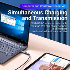 Адаптер Vention USB 3.0 Male to USB-C Female Adapter Gray Aluminum Alloy Type (CDPH0)