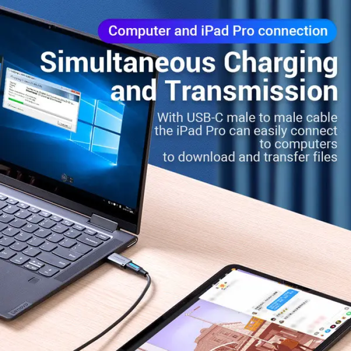 Адаптер Vention USB 3.0 Male to USB-C Female Adapter Gray Aluminum Alloy Type (CDPH0)