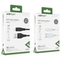 Кабель ACEFAST C3-02 USB to iP 2.4A, 1.2m, TPE, TPE connectors, Black