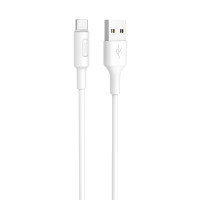 Кабель HOCO X25 USB to Type-C 2A, 1m, PVC, PVC connectors, White
