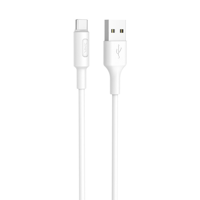 Кабель HOCO X25 USB to Type-C 2A, 1m, PVC, PVC connectors, White