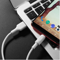 Кабель HOCO X25 USB to Type-C 2A, 1m, PVC, PVC connectors, White