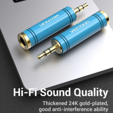 Аудіо перехідник Vention 3.5mm Male to 6.35mm Female Audio Adapter Blue Aluminum Alloy Type (VAB-S04-L)
