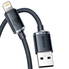 Кабель Baseus Crystal Shine Series Fast Charging Data Cable USB to iP 2.4A 1.2m Black