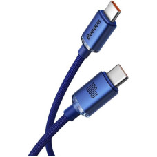 Кабель Baseus Crystal Shine Series Fast Charging Data Cable Type-C to Type-C 100W 1.2m Blue
