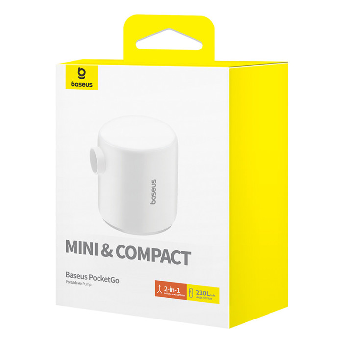Портативний насос для матраців Baseus PocketGo Portable Air Pump Stellar White