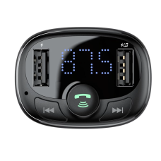 АЗП з FM-модулятором Baseus T Shaped S-09A Car Bluetooth MP3 Player (Standard Edition) Black