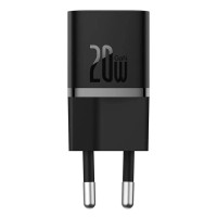 Мережевий зарядний пристрій Baseus GaN5 Fast Charger(mini) 1C 20W EU Black
