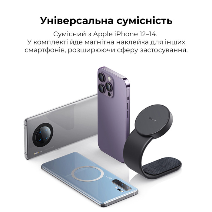 Автотримач для телефона Baseus C02 Magnetic Phone Holder Cluster Black