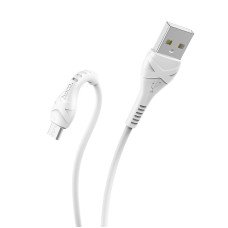 Кабель HOCO X37 USB to Micro 2.4A, 1m, PVC, PVC connectors, White