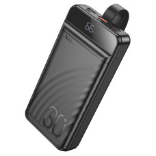 Зовнішній акумулятор HOCO J123B Element 22.5W+PD20W fully compatible power bank with digital display(30000mAh) Black